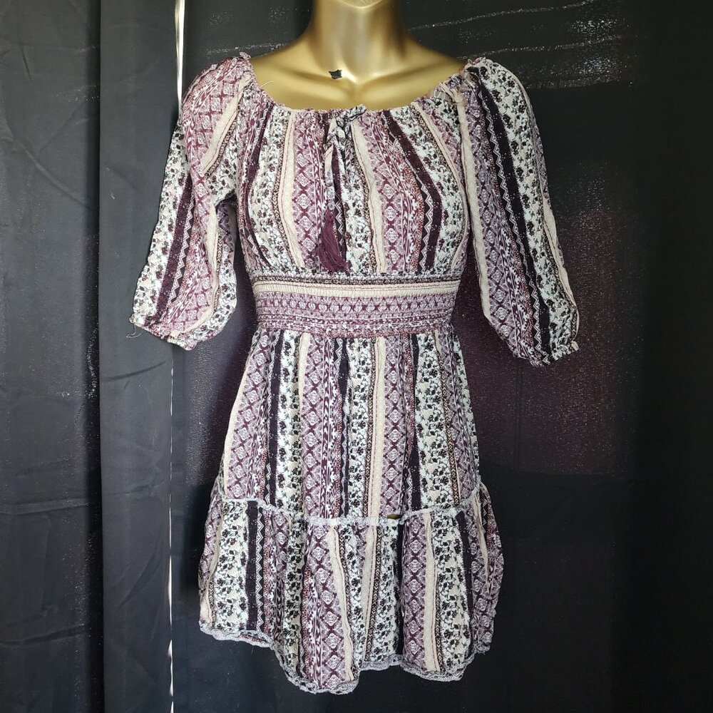 3/$15 - Juniors Peasant Mini Dress